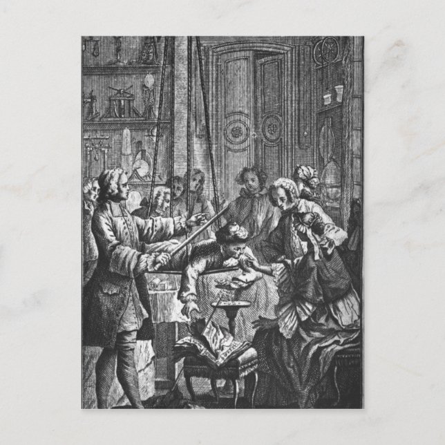 Carte Postale Expérience électrique faite sur un homme (Devant)