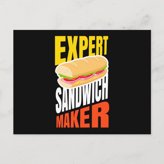 Carte Postale Expert Sandwich Maker Fast Food (Devant)