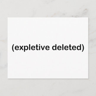 Carte Postale Expletive Deleted