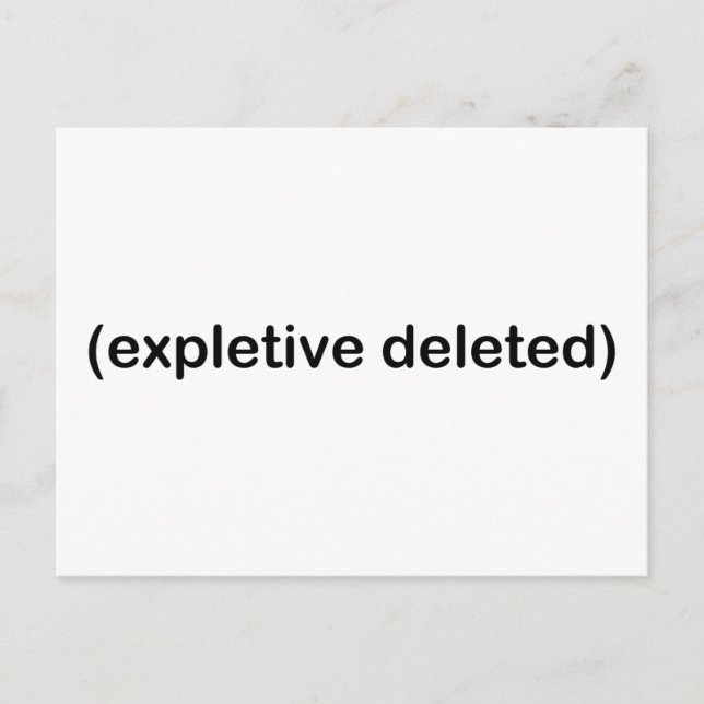 Carte Postale Expletive Deleted (Devant)