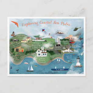 Carte Postale Exploration du littoral San Pedro Illustration Pho