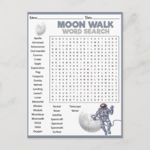 Carte Postale Exploration Spatiale Moon Walk
