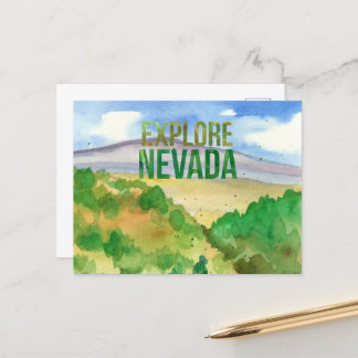 Carte Postale Explorez le désert du Nevada Paysage de Purple Mou