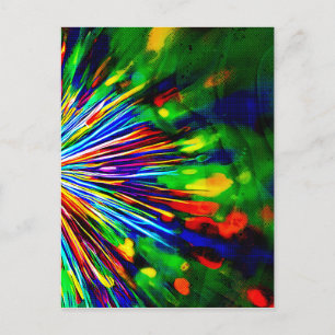 Carte Postale Explosion Arc-en-Ciel