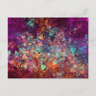 Carte Postale Explosion colorée Grunge Arrière - plan Abstrait A