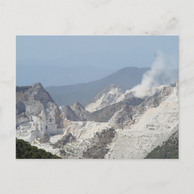 Carte Postale Explosion dans les carrières de marbre à Carrara,  (Devant)