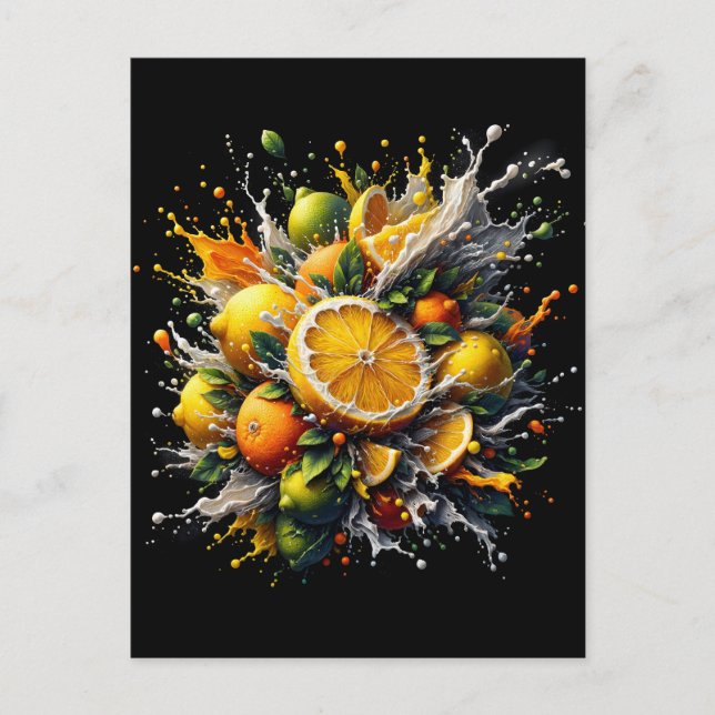 Carte Postale Explosion de Citrus (Devant)