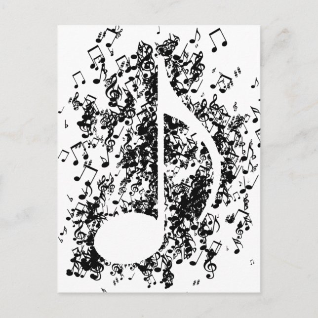 Carte Postale Explosion de note (Devant)