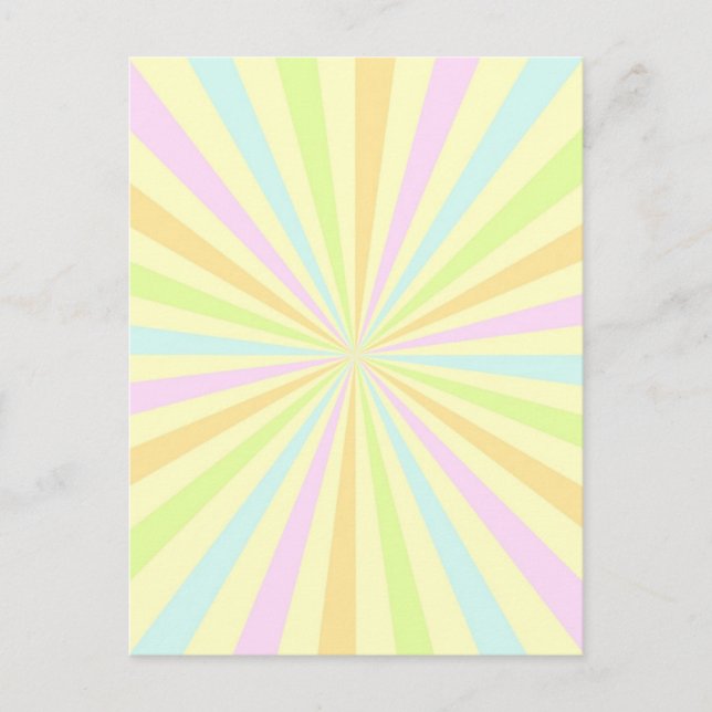 Carte Postale Explosion de roue tournante pastel sucrée (Devant)