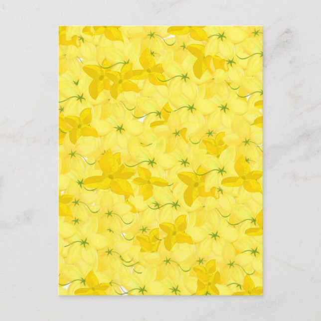 Carte Postale Explosion Florale Jaune Total (Devant)