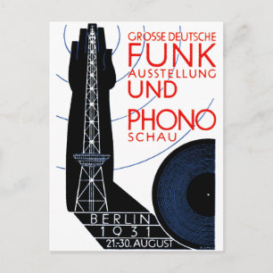 Carte Postale Exposition allemande de radio et de musique 1931