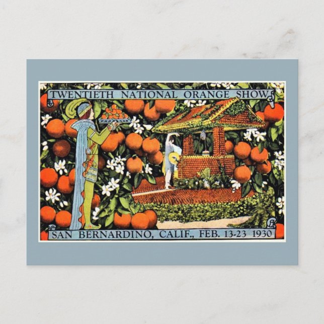 Carte Postale Exposition vintage orange San Bernardino (Devant)