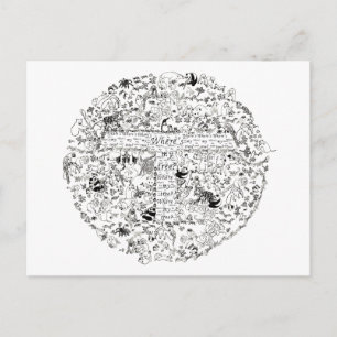 Carte Postale Express Animals Trees