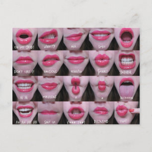 Carte Postale expressions de bouche