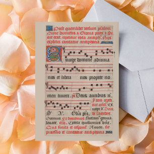 Carte Postale Exsurge Domine Antiphon Manuscrit de Musique Médié