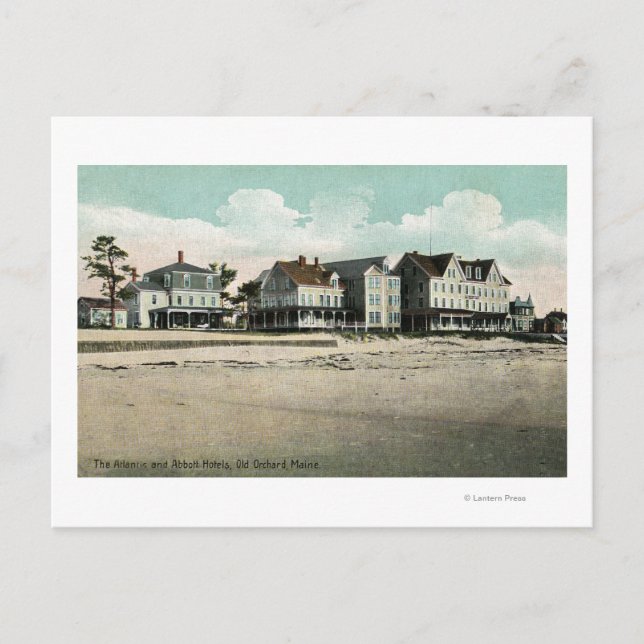 Carte Postale Exterior View of the Atlantic and Abbott Hotels (Devant)