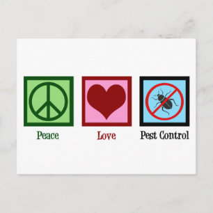 Carte Postale Exterminator Peace Love Pest Control Company