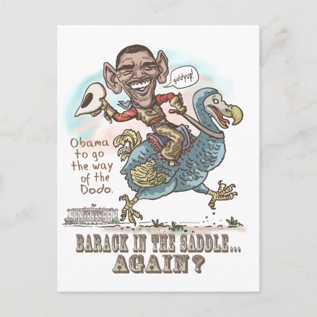 Carte Postale Extinction 2012 de dronte d'Anti-Obama (Devant)