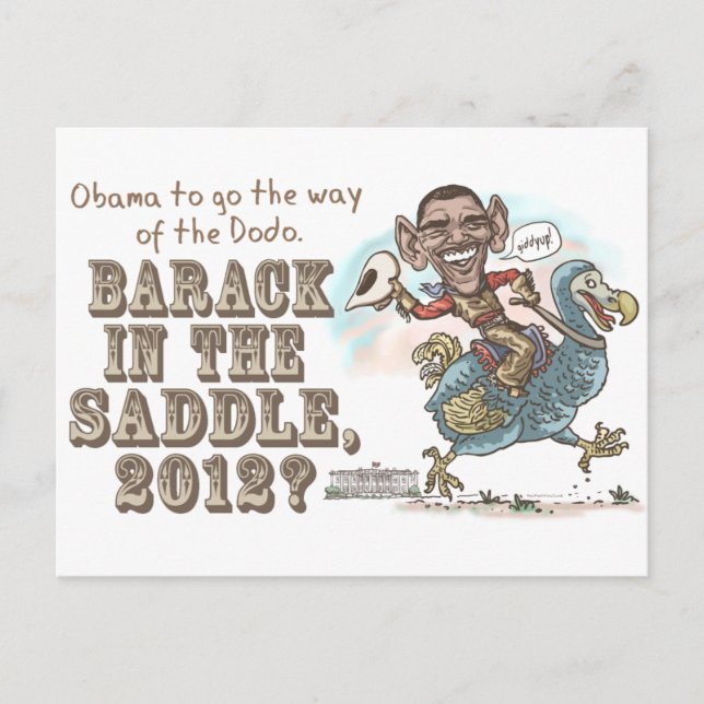 Carte Postale Extinction de dodo anti-Obama 2012 (Devant)