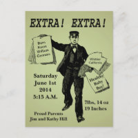 Extra ! Extra ! Le journal vintage Annouement pour