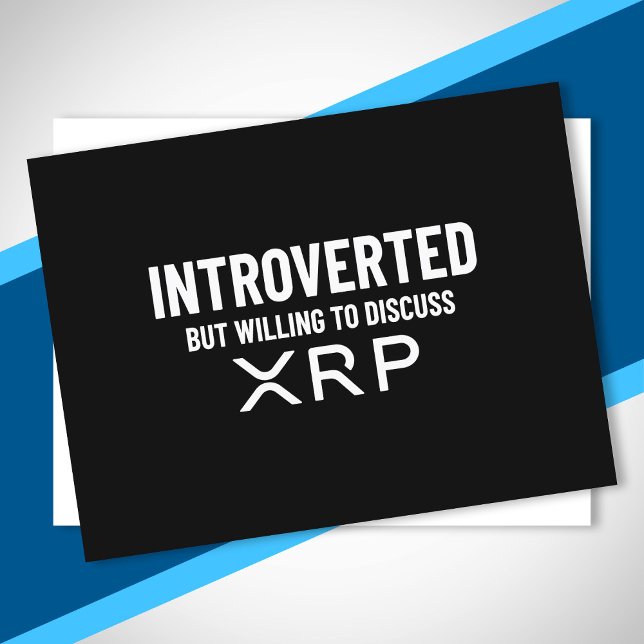 Carte Postale Extrait amusant du devis de mème XRP Cryptomonnaie (Créateur téléchargé)