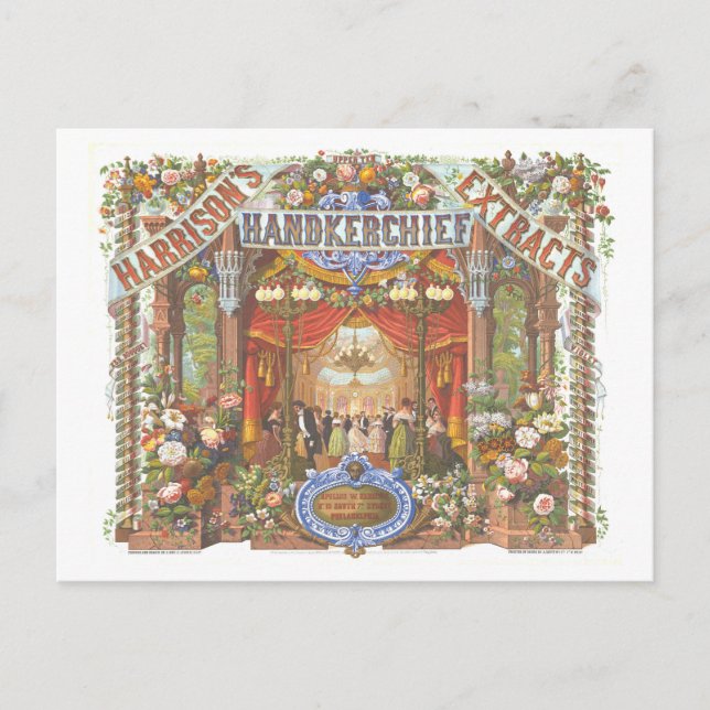 Carte Postale Extraits de mouchoir de publicité vintage (Devant)