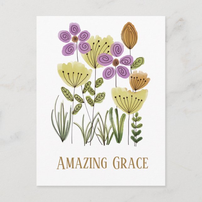 Carte postale Extraordinaire Grace Floral (Devant)