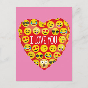 Carte Postale Extraordinaire Je t'aime Emoji Cadeau