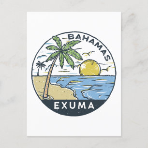 Carte Postale Exuma Bahamas Vintage