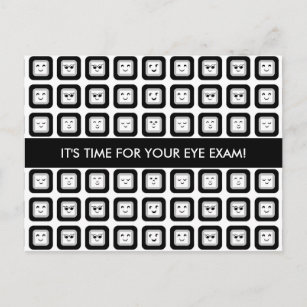 Carte Postale Eye Examen Rendez-vous Rappel Visages modernes Lun