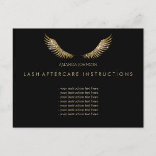 Carte Postale Eyelash Instructions pour les soins postérieurs Ai