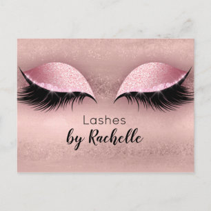 Carte Postale Eyelash Lashes Maquillage rose