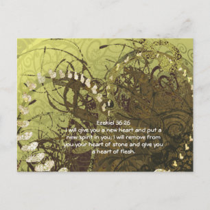 Carte Postale Ezéchiel 36:26 vous donnera un nouveau coeur et me