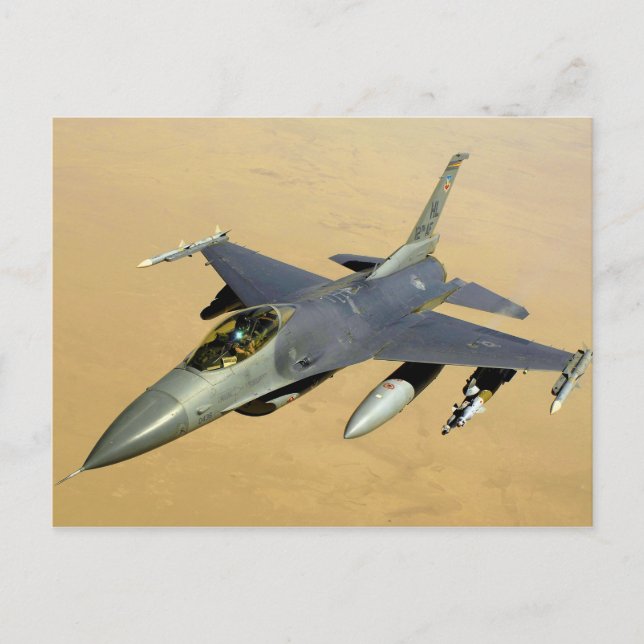 Carte Postale F-16 Avion de combat Falcon Block 40 (Devant)