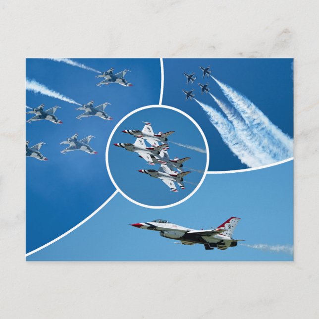Carte Postale F-16 Thunderbirds de l'armée de l'air américaine (Devant)