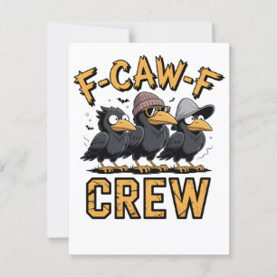Carte Postale F-Caw-F Crew Drôle Matching Cousins Outfit