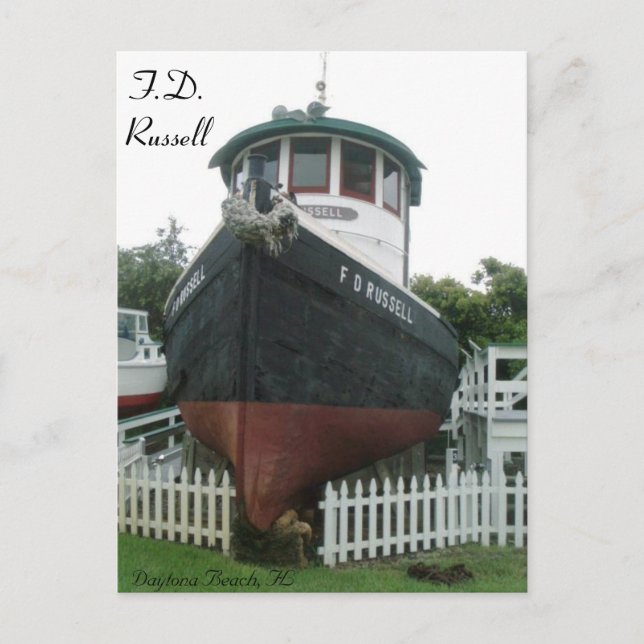 Carte Postale F.D. Russell Tug Boat # 1 (Devant)