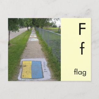 Carte Postale F est pour l'indicateur
