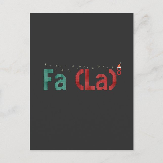 Carte Postale FA (LA)8 Drôle de Cadeau de Noël de Mathématiques  (Devant)