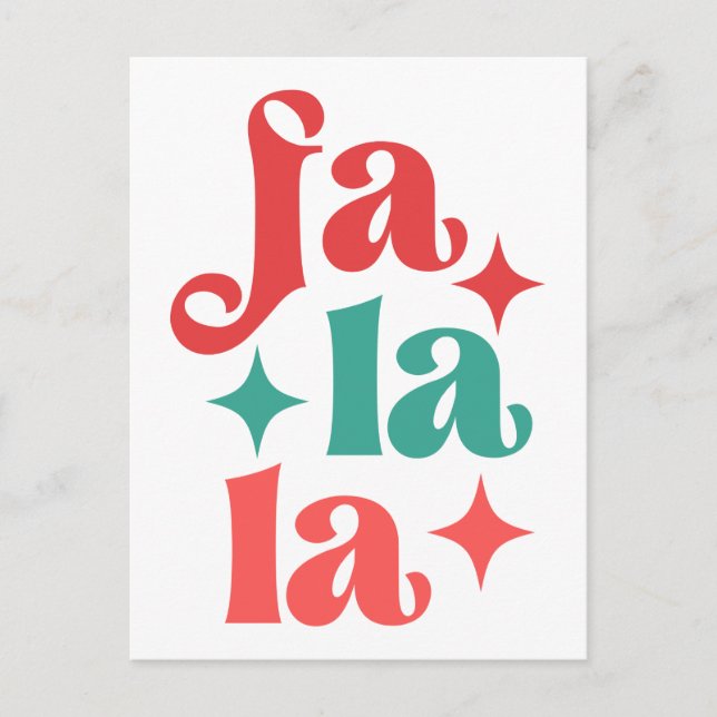 Carte Postale Fa La La - Conception de typographie festive pour  (Devant)