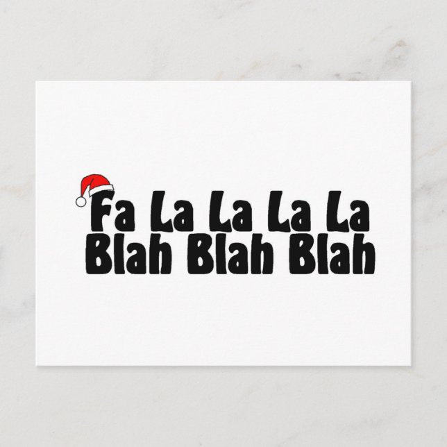Carte Postale Fa La La La Blah Blah Blah Blah (Devant)