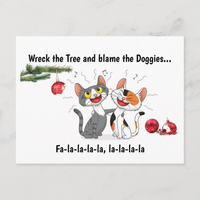 Carte postale Fa-la-la-la-la-la-la-la-la-Cats (Devant)
