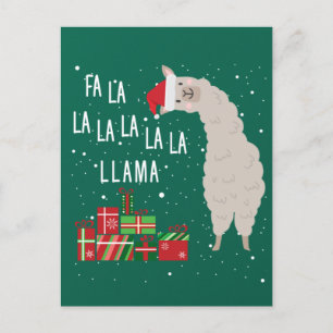 Carte Postale Fa La Llama Chemise - Llama Christmas