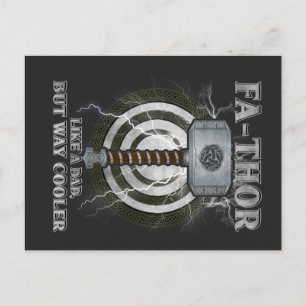 Carte Postale Fa-Thor comme un papa mais bien plus cool pour la 