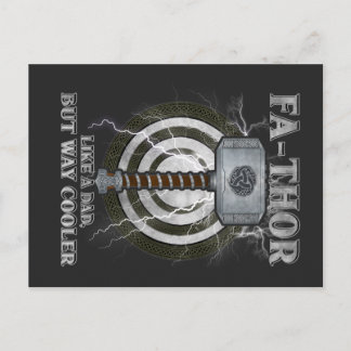 Carte Postale Fa-Thor comme un papa mais bien plus cool pour la