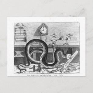 Carte Postale Fable du serpent et des fichiers