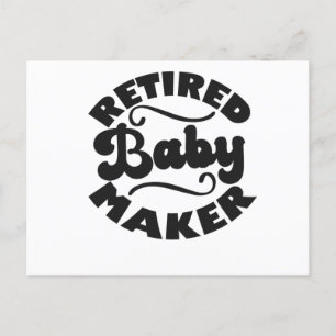 Carte Postale Fabricant de Bébé Retraité Cadeau Drôle de Vasecto