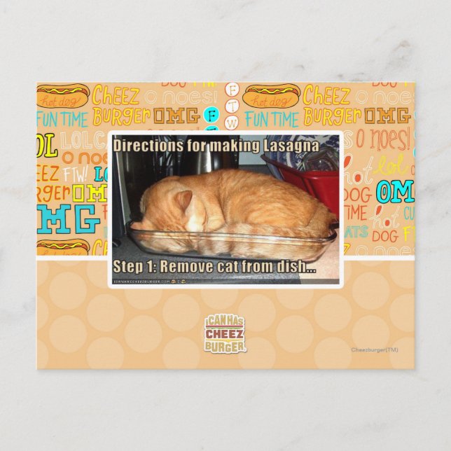 Carte Postale Fabrication de lasagnes (Devant)