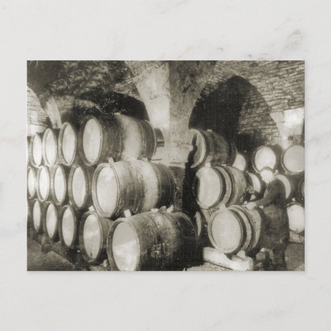 Carte Postale Fabrication de vin Fûts de vin (Devant)