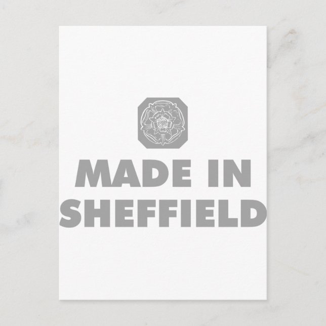 Carte Postale Fabriqué à Sheffield (Devant)